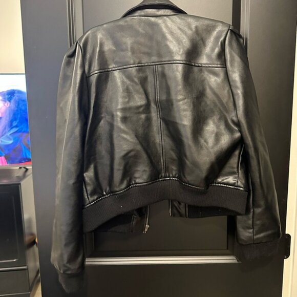 BB Dakota Black Faux  Leather Jacket xl - Picture 4 of 4